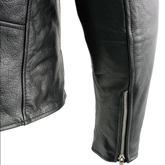 NWT - Men’s classic leather biker jacket - Picture 3 of 8